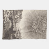 Antiek Astronomie Sky met zon door Allain Mallet Theedoek (Horizontaal)