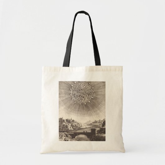 Antiek Astronomie Sky met zon door Allain Mallet Tote Bag (Voorkant)