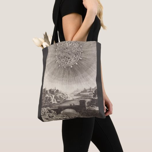 Antiek Astronomie Sky met zon door Allain Mallet Tote Bag (Dichtbij)