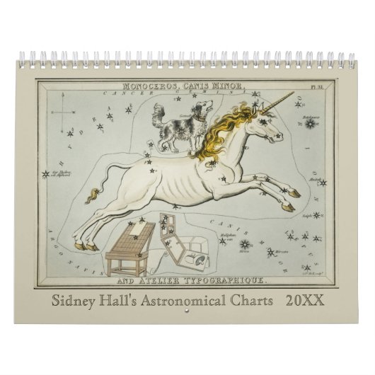 Antiek astronomische kaarten voor dierentuin door  kalender (Hoes)