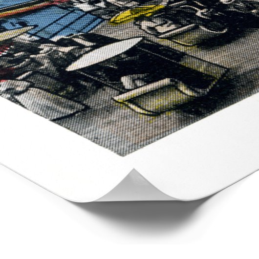 Antiek Atlantic City New Jersey Boardwalk Poster (Hoek)