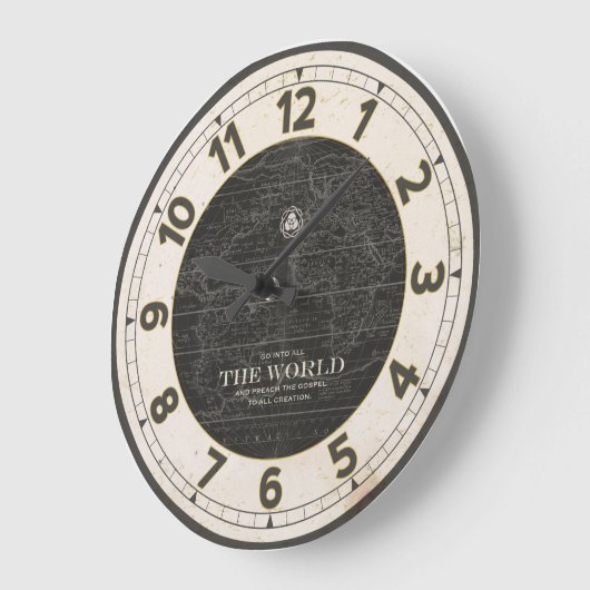 ANTIEK ATLAS-WERELDKAART GROTE KLOK (Hoek)