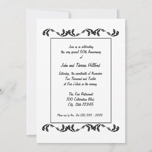 Antiek Auto 50ste Verjaardag Kaart (Achterkant)