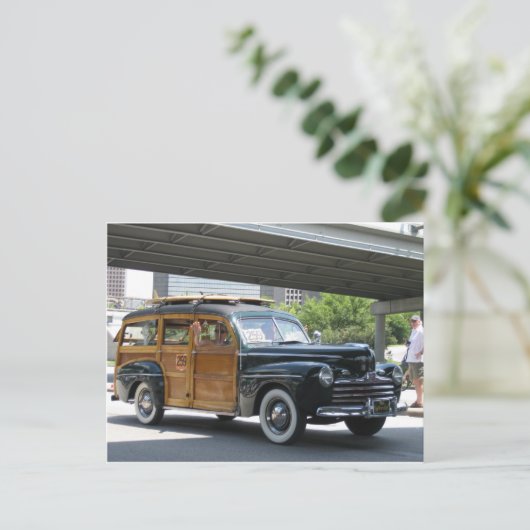 antiek auto briefkaart (Staand voorkant)