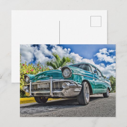 Antiek auto briefkaart (Voorkant / Achterkant)