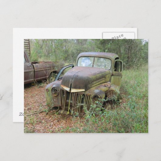 Antiek auto briefkaart (Voorkant / Achterkant)