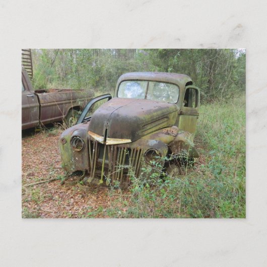 Antiek auto briefkaart (Voorkant)