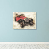 Antiek auto canvas afdruk (Insitu (Houten vloer))