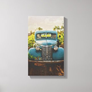 ANTIEK AUTO CANVAS BOERDERIJ MUURDECOR AFDRUK