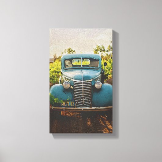 ANTIEK AUTO CANVAS BOERDERIJ MUURDECOR AFDRUK (Voorkant)