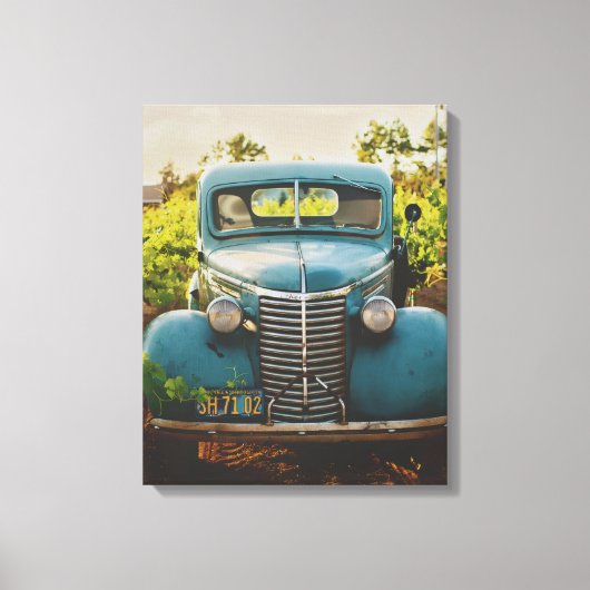 ANTIEK AUTO CANVAS BOERDERIJ MUURDECOR AFDRUK (Voorkant)