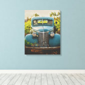 ANTIEK AUTO CANVAS BOERDERIJ MUURDECOR AFDRUK (Insitu (Houten vloer))