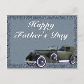 Antiek auto D1 - Happy Vaderdag Briefkaart (Voorkant)