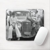 Antiek auto, geweldige depressie familie, jaren de muismat (Met muis)