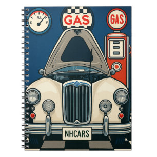 Antiek auto illustratie notitieboek