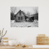 Antiek auto in Rock Creek Park, jaren 20 Poster (Keuken)