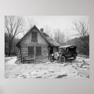 Antiek auto in Rock Creek Park, jaren 20 Poster