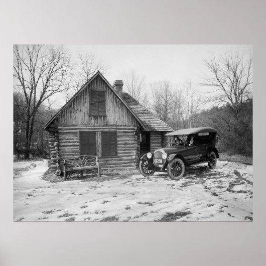 Antiek auto in Rock Creek Park, jaren 20 Poster (Voorkant)