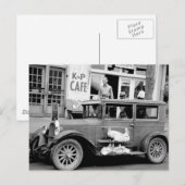 Antiek auto, jaren '30 briefkaart (Voorkant / Achterkant)