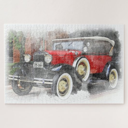 Antiek auto legpuzzel (Horizontaal)