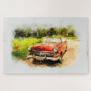 Antiek auto legpuzzel