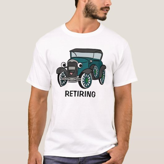Antiek auto met tekst t-shirt (Voorkant)