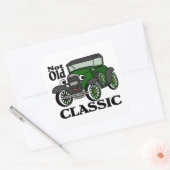 Antiek auto niet oud klassiek verjaardag vierkante sticker (Envelop)