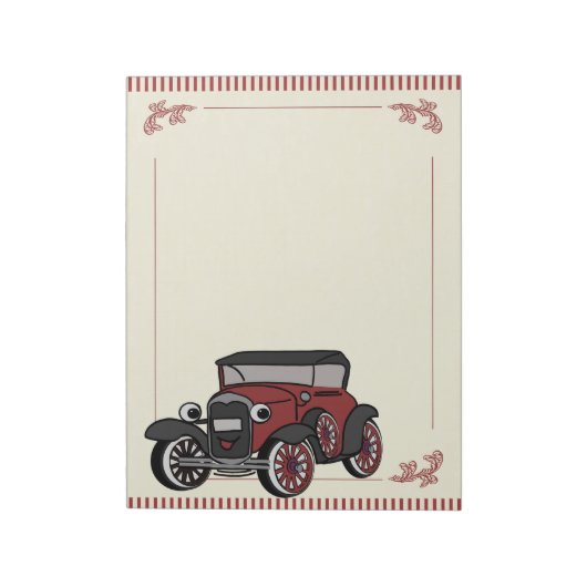 Antiek auto notitieblok (Linkerzijde)