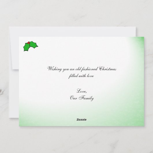 Antiek auto ouderwetse kerst flat Kaart (Achterkant)