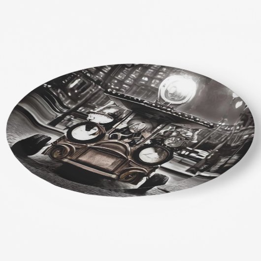 Antiek auto papieren bordje (Gekanteld)