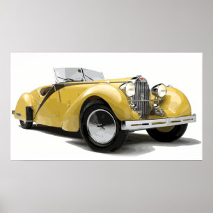 Antiek auto poster