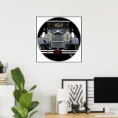Antiek auto poster (Thuiskantoor)