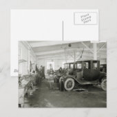 Antiek auto-reparatie, begin jaren 1900 briefkaart (Voorkant / Achterkant)
