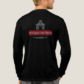 Antiek auto schuur - zwart lange mouw Tri-Blend shirt (Achterkant volledig)