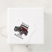 Antiek auto Verjaardag Bedankjes Labels (In situ)