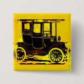 Antiek auto vierkante button 5,1 cm (Voorkant)