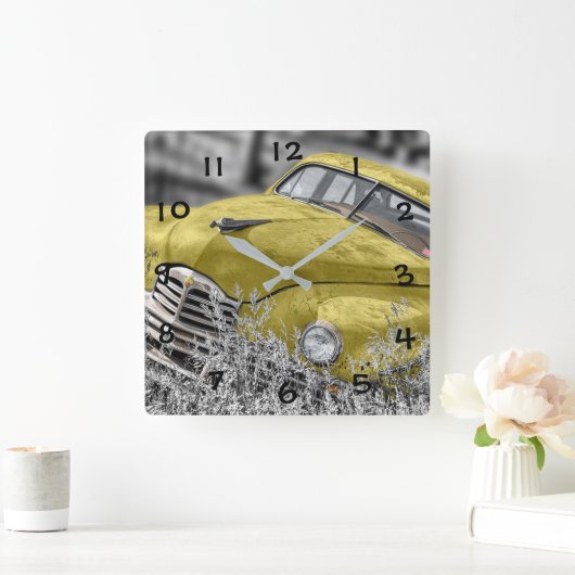  Antiek auto Vierkante Klok (Huis)