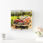 Antiek auto Vierkante Klok (Huis)