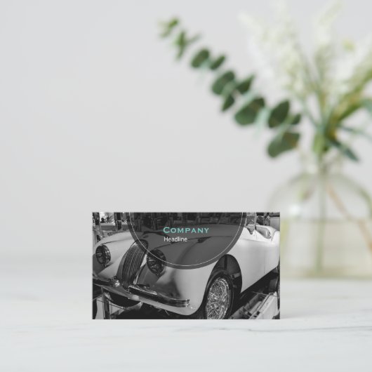 Antiek auto Visitekaartje (Staand voorkant)