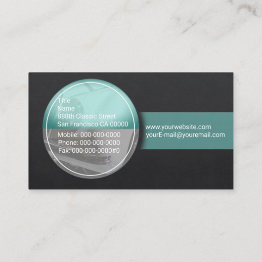 Antiek auto Visitekaartje (Achterkant)