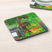 Antiek autofabriek Abstract indrukken Bier Onderzetter (Linkerzijde)