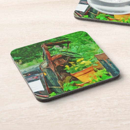 Antiek autofabriek Abstract indrukken Bier Onderzetter (Linkerzijde)