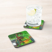 Antiek autofabriek Abstract indrukken Bier Onderzetter (Rechterzijde)