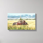 Antiek autofoto canvas afdruk (Voorkant)