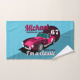 antiek autolegendarische naam bad handdoek