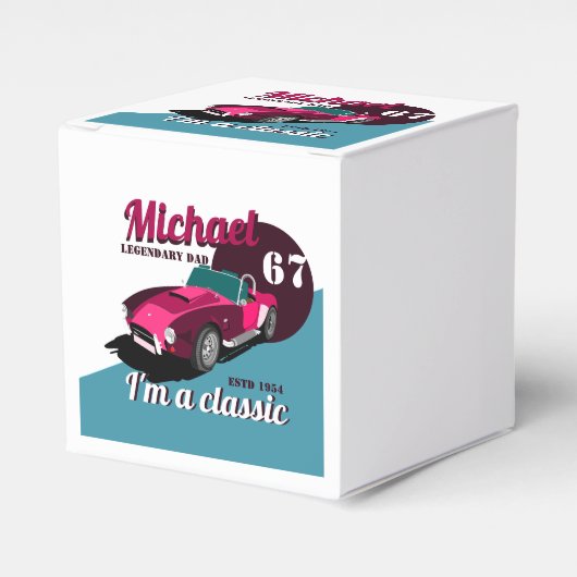 antiek autolegendarische naam bedankdoosjes (Voorkant Zijde)