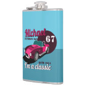  antiek autolegendarische naam heupfles (Links)