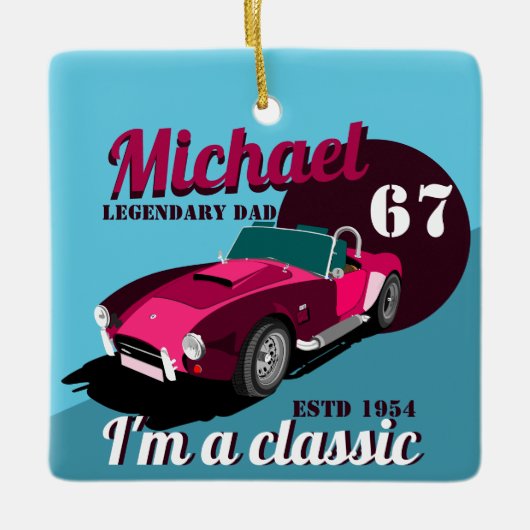  antiek autolegendarische naam keramisch ornament (Voorkant)