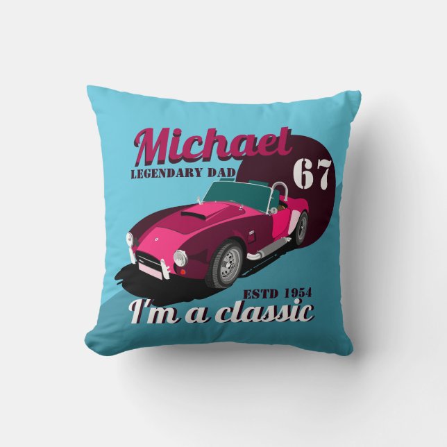  antiek autolegendarische naam kussen (Voorkant)