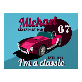 antiek autolegendarische naam perfect poster